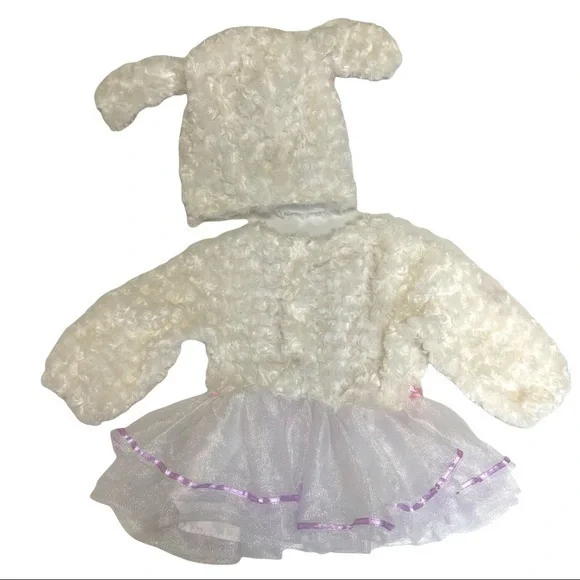 Lamb Sheep Costume Dress and Hat Size 12-24 months toddler kids - Picture 3 of 12